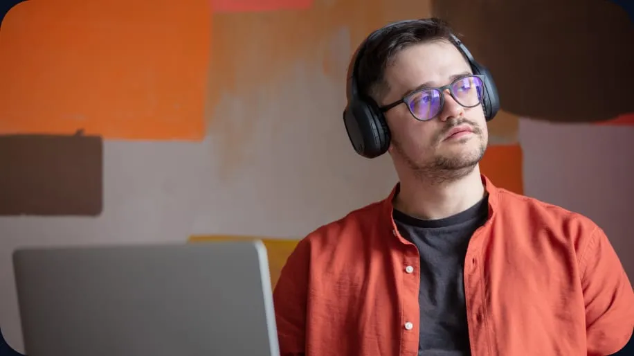 An engineer working at a desk